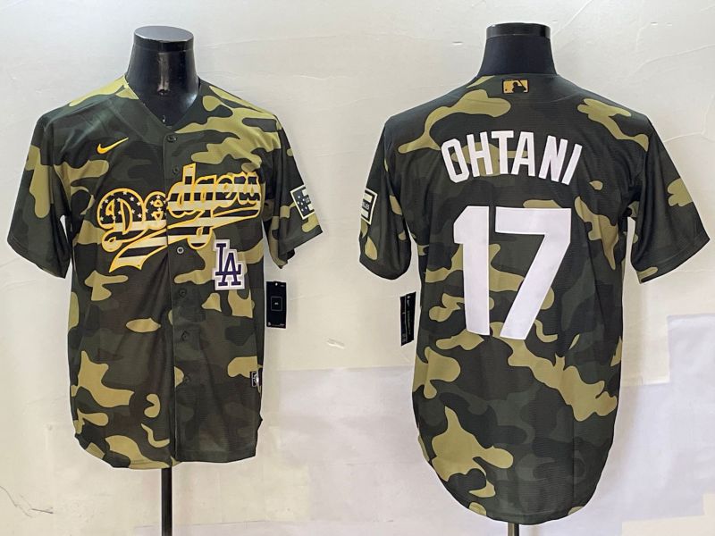 Men Los Angeles Dodgers #17 Ohtani Camo Joint Name 2025 Nike MLB Jersey style 12->los angeles dodgers->MLB Jersey